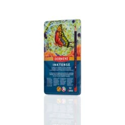 Derwent Inktense Watercolour Ink Pencils - Tin Of 12 Assorted Pencils 9 Derwent Inktense Watercolour Ink Pencils - Tin Of 12 Assorted Pencils -Painting Supplies 0700928 Derwent Inktense Pencils Tin 12 Hero
