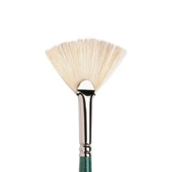 Winsor & Newton Winton Long Handled Hog Brush - Fan -Painting Supplies 094376870534 W N WINTON HOG BRUSH FAN LONG HANDLE NO 3