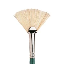 Winsor & Newton Winton Long Handled Hog Brush - Fan -Painting Supplies 094376870541 W N WINTON HOG BRUSH FAN LONG HANDLE NO 5