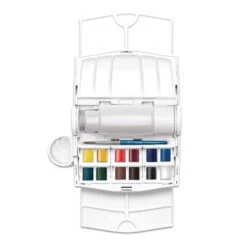 Winsor & Newton Cotman Watercolour Field Travel Set -Painting Supplies 094376954371 WN COTMAN FIELD TRAVEL SET OPEN SET 094376954371