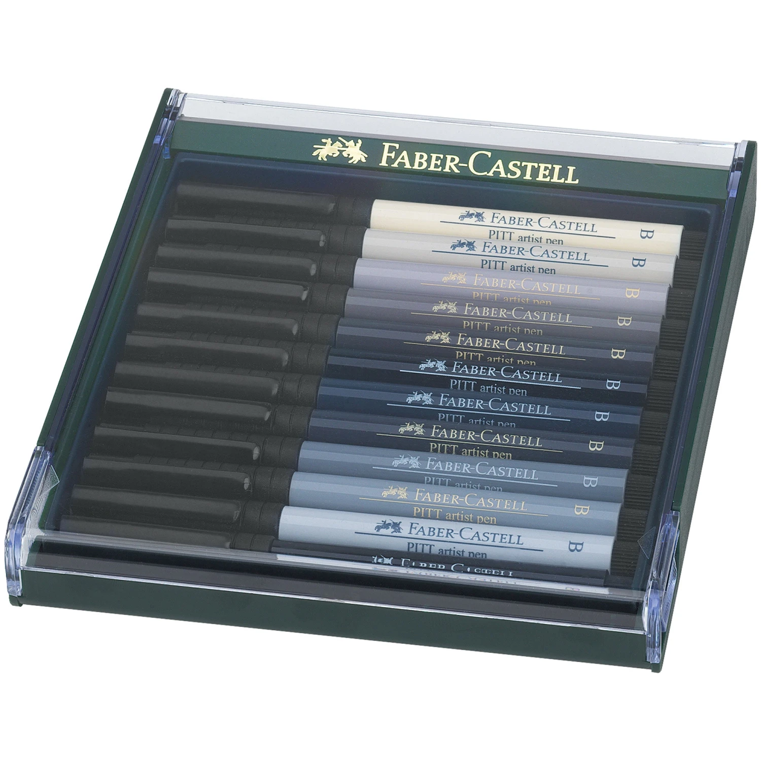 Faber-Castell 12 Pitt Artist Pen Set - Grey Tones 1 Faber-Castell 12 Pitt Artist Pen Set - Grey Tones