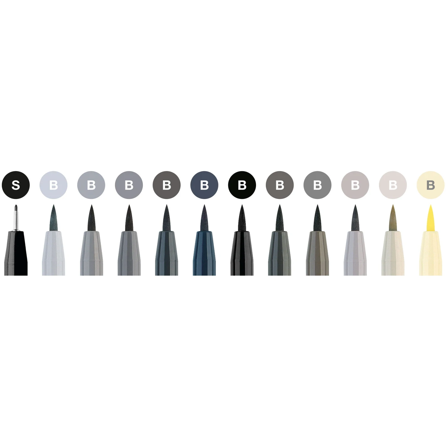 Faber-Castell 12 Pitt Artist Pen Set - Grey Tones 3 Faber-Castell 12 Pitt Artist Pen Set - Grey Tones - Image 3