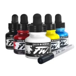 Daler-Rowney FW Acrylic Ink Primary Set