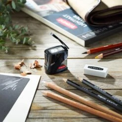Derwent Twin Hole Sharpener 8 Derwent Twin Hole Sharpener -Painting Supplies 2306123 Twin Hole Pencil Sharpener Lifestyle 2