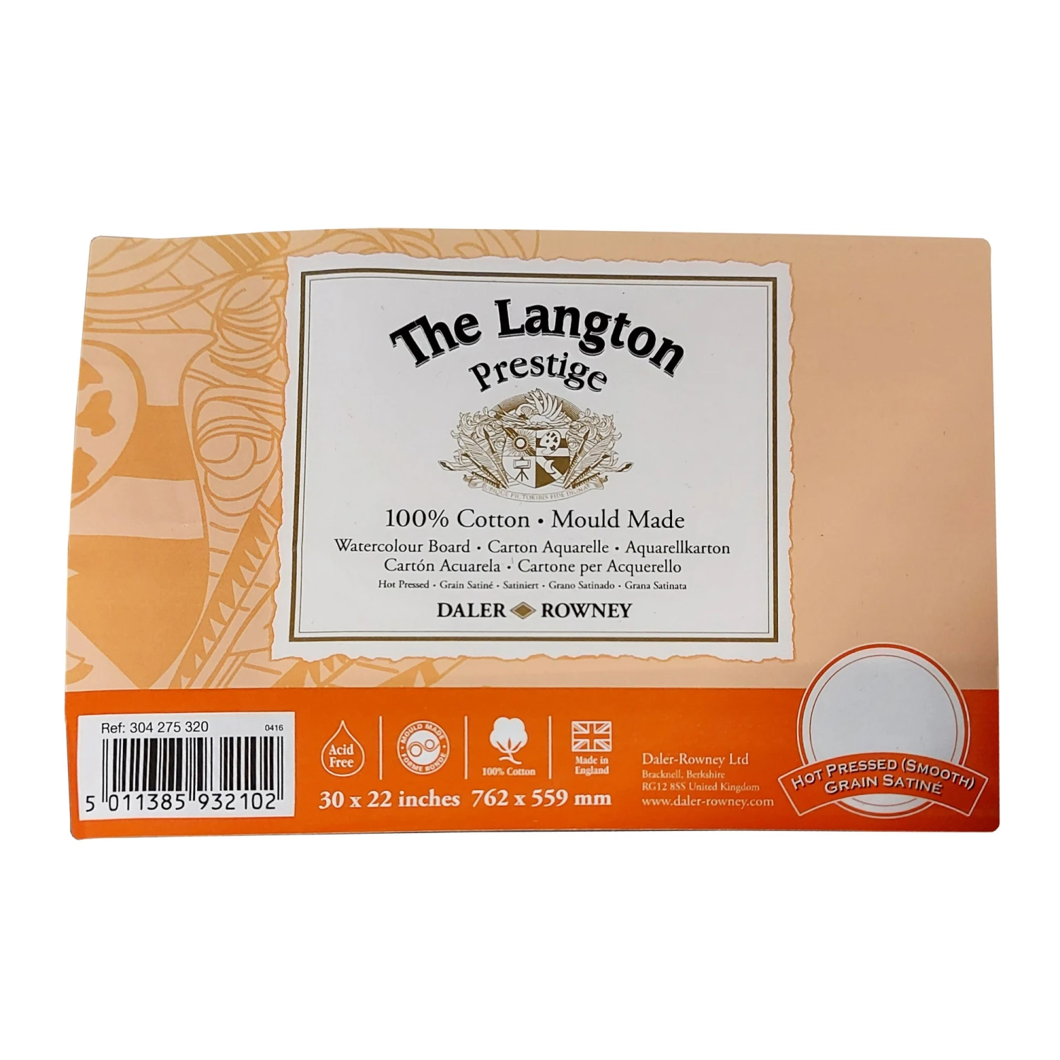 Daler-Rowney Langton Prestige Watercolour Board - 30"x22" (76x56cm) - Pack Of 5 4 Daler-Rowney Langton Prestige Watercolour Board - 30"x22" (76x56cm) - Pack Of 5 - Image 4