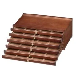 MEEDEN Artists Supplies Storage Box 6 Drawer - Walnut Finish