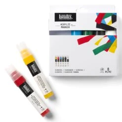 Liquitex Paint Marker - Set Of 6 X 15mm - Classic Colours -Painting Supplies 68819