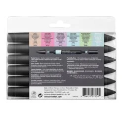 Winsor & Newton Promarker BRUSH - Set Of 6 Pastel Tones -Painting Supplies 78495