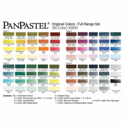 PanPastel Complete Original Colours Range - 80 Colours Set -Painting Supplies 80 set PanPastel colour chart Contents