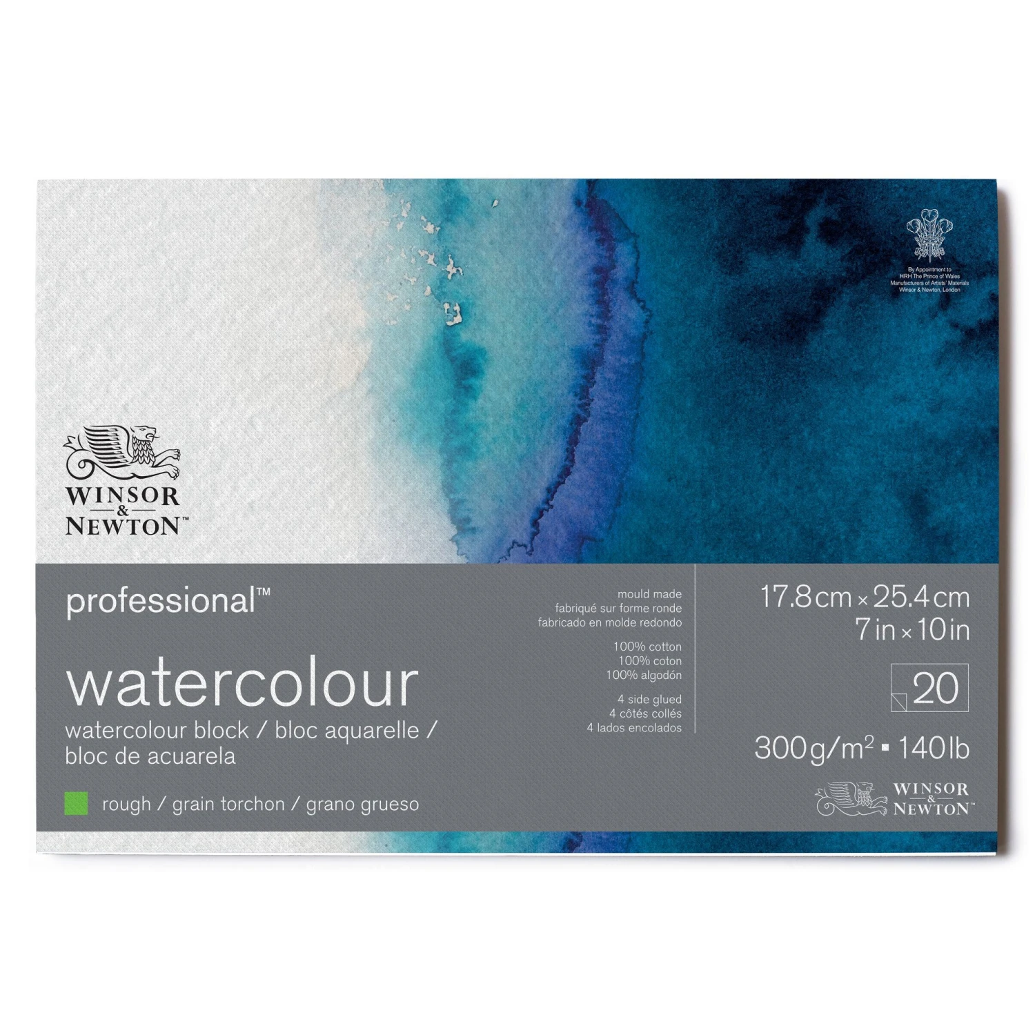 Winsor & Newton Professional Watercolour Block 300gsm/ 140Ib 20 Sheets - Rough 1 Winsor & Newton Professional Watercolour Block 300gsm/ 140Ib 20 Sheets - Rough