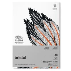 Winsor & Newton Bristol Board - 250gsm 9 Winsor & Newton Bristol Board - 250gsm -Painting Supplies 884955077009 WN BRISTOL PAD 250 A3 884955077009 FRONT
