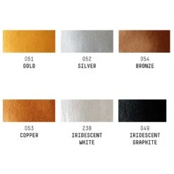 Liquitex Basics Acrylic - Set Of 6 X 22ml - Metallics And Iridescents 9 Liquitex Basics Acrylic - Set Of 6 X 22ml - Metallics And Iridescents -Painting Supplies 887452030997 LQX BASICS ACRYLIC SET 6X22ML METALLIC AND IRIDESCENTS SWATCHES 887452030997