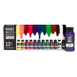 Liquitex Basics Acrylic Fluid - 118ml - Set Of 12 Assorted Colours