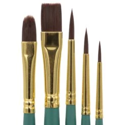 ARTdiscount Acrylic Brush Set Of 5 Brushes