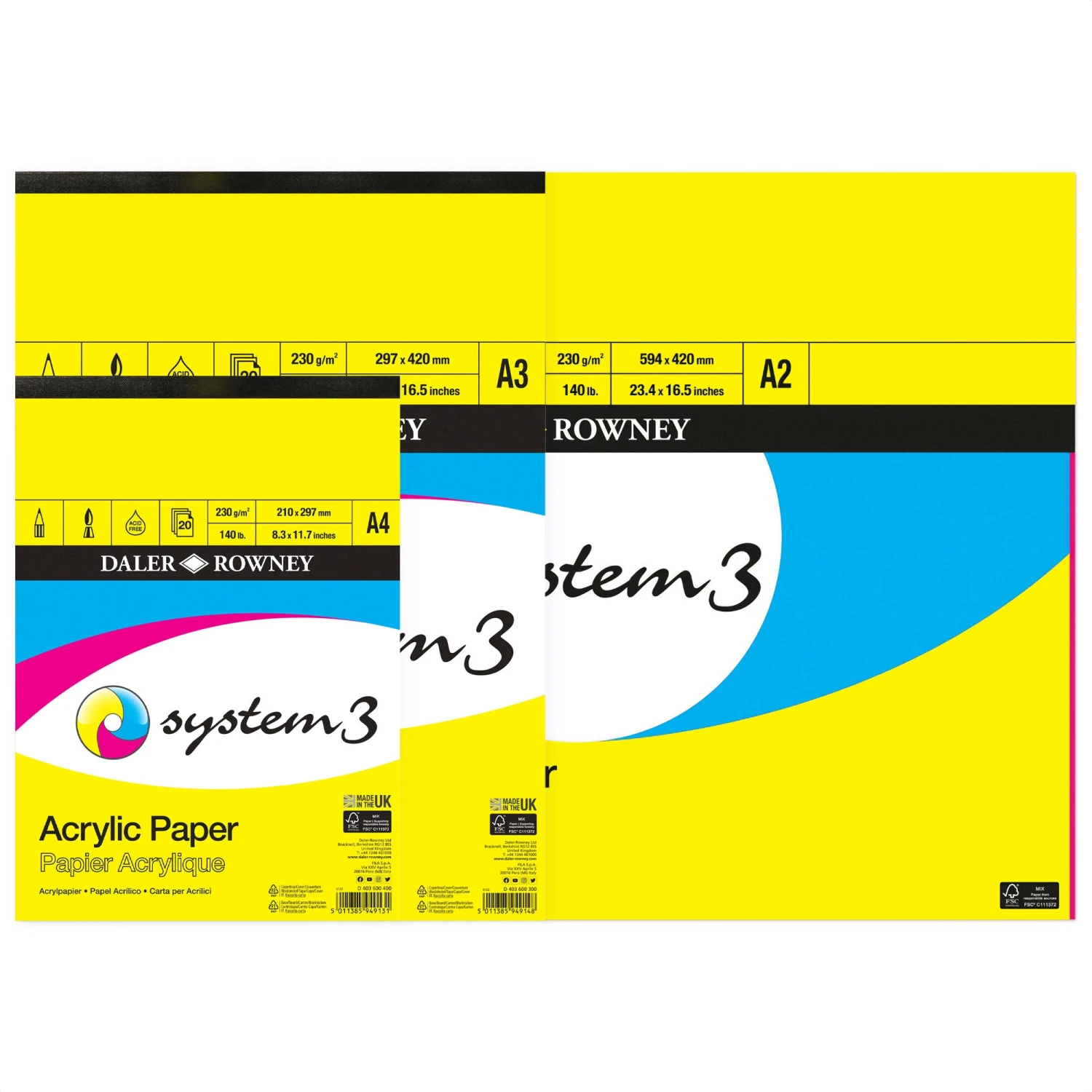 Daler-Rowney System3 Acrylic Paper Pad 1 Daler-Rowney System3 Acrylic Paper Pad