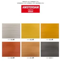 Amsterdam Acrylic Paint Metallic Set 6 X 20ml 8 Amsterdam Acrylic Paint Metallic Set 6 X 20ml -Painting Supplies Amsterdam Metallic4