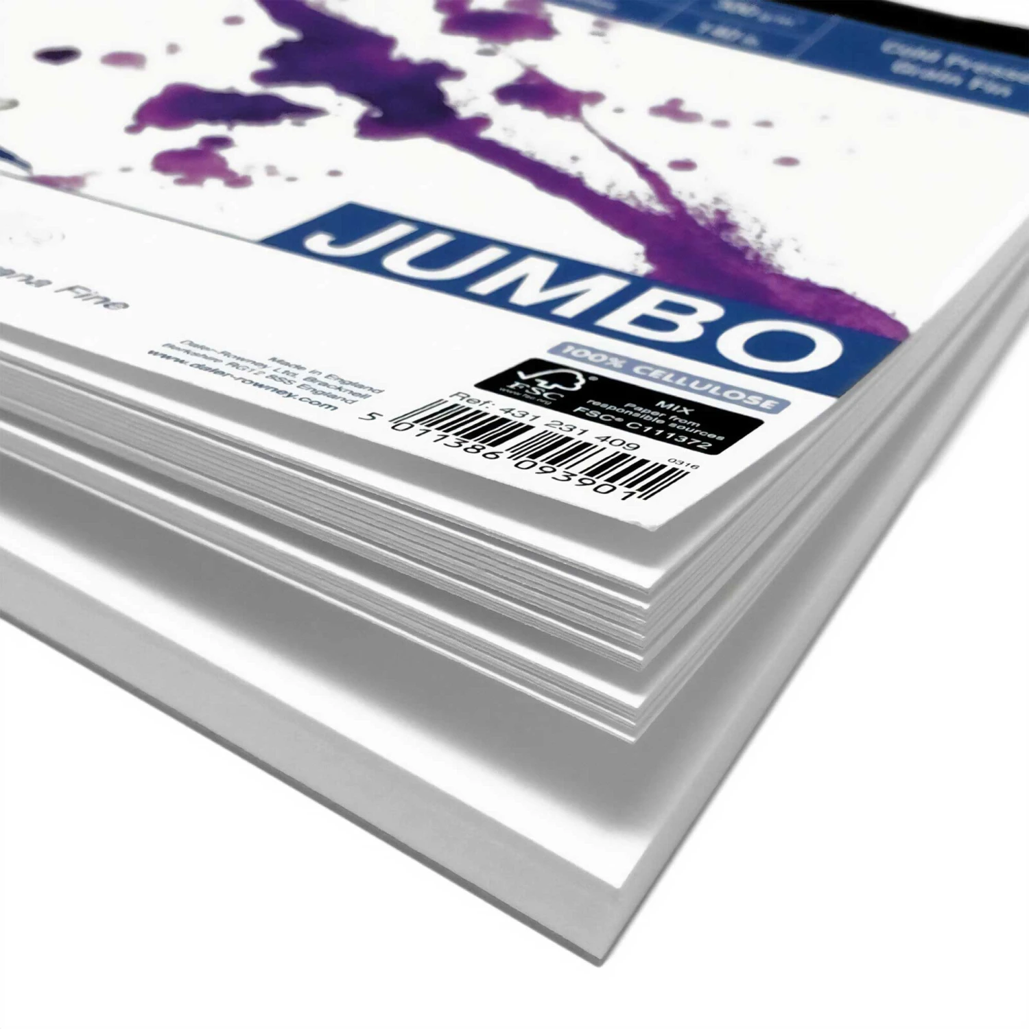 Daler-Rowney Aquafine JUMBO Watercolour Pads - 300gsm (140lb) - COLD PRESSED 3 Daler-Rowney Aquafine JUMBO Watercolour Pads - 300gsm (140lb) - COLD PRESSED - Image 3