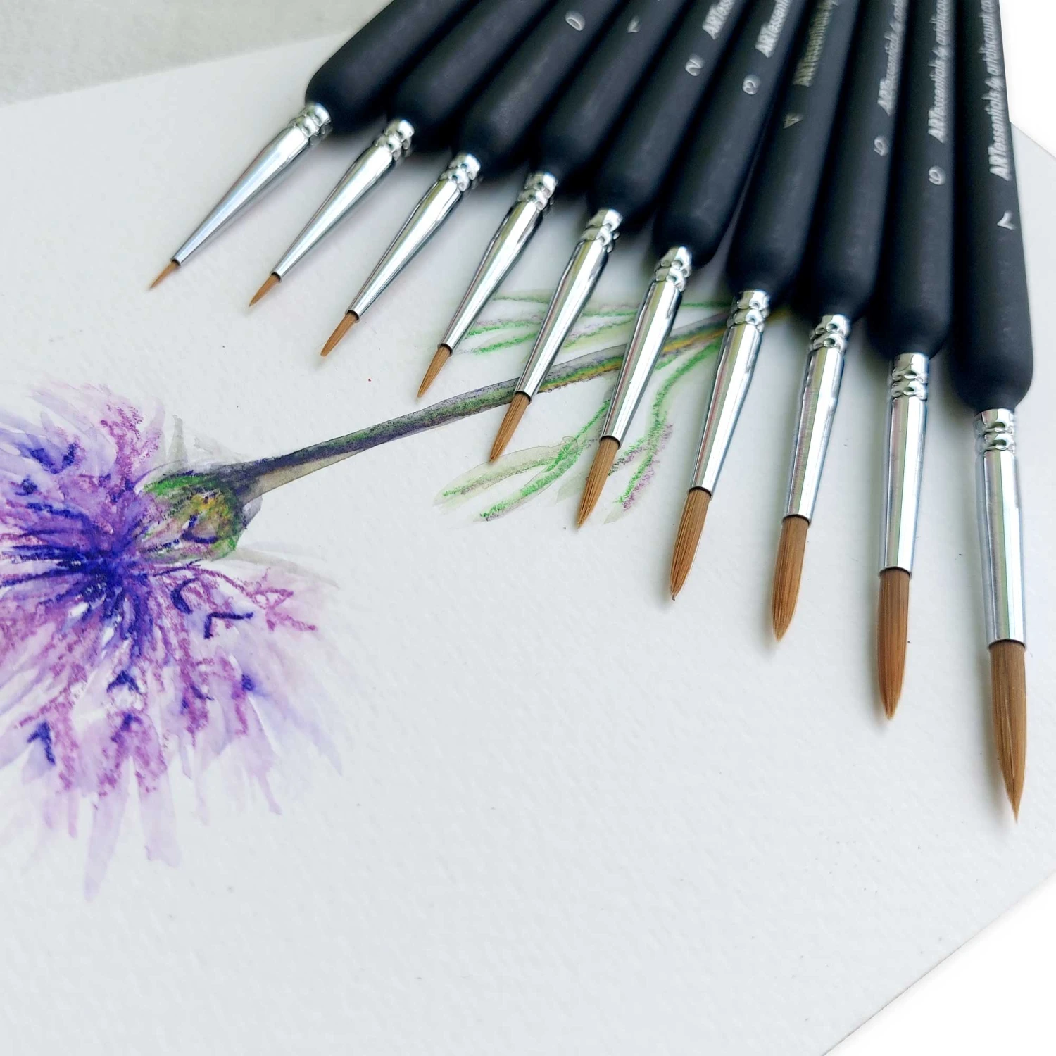 ARTessentials Ultra Fine Tip Artists Brushes - Set Of 10 3 ARTessentials Ultra Fine Tip Artists Brushes - Set Of 10 - Image 3