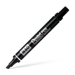 Pentel Black Chisel Point Permanent Markers - Box Of 12