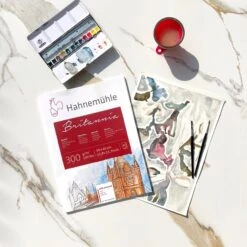 Hahnemühle Britannia Square Watercolour Blocks - 300gsm (140lb) - Cold Pressed 5 Hahnemühle Britannia Square Watercolour Blocks - 300gsm (140lb) - Cold Pressed -Painting Supplies Britannia Pad Cold Press 3