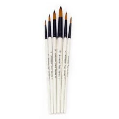 Artmaster Pearl Watercolour Paint Brush Wallet Set Of 6