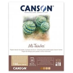 Canson Mi-Teintes Pad - 160gsm (98lb) - 32x41cm - 20 Sheets - BROWN TONES
