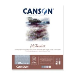 Canson Mi-Teintes Pad - 160gsm (98lb) - 32x41cm - 20 Sheets - COOL TONES