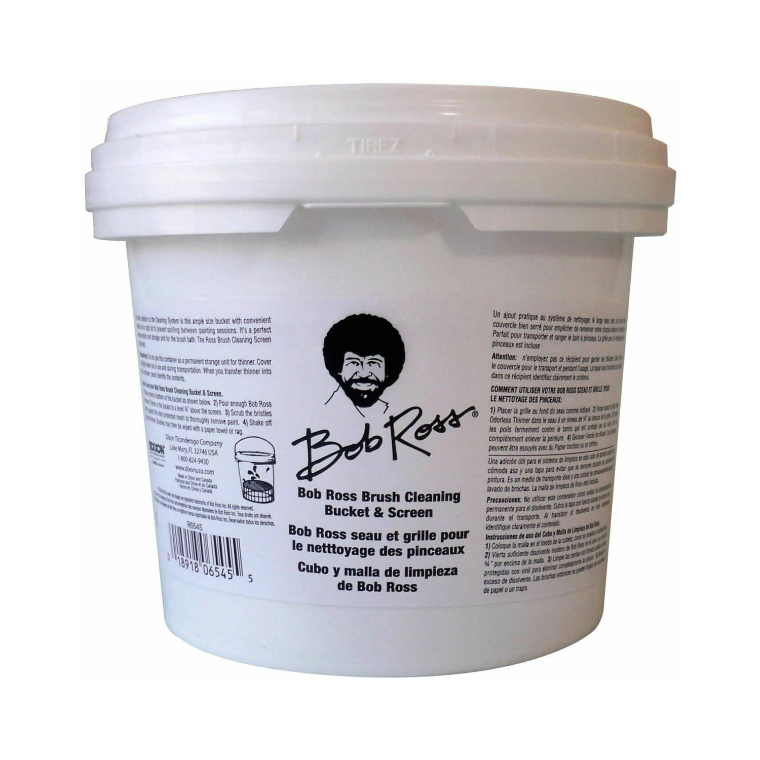 Bob Ross Brush Cleaning Bucket & Screen 2 Bob Ross Brush Cleaning Bucket & Screen - Image 2