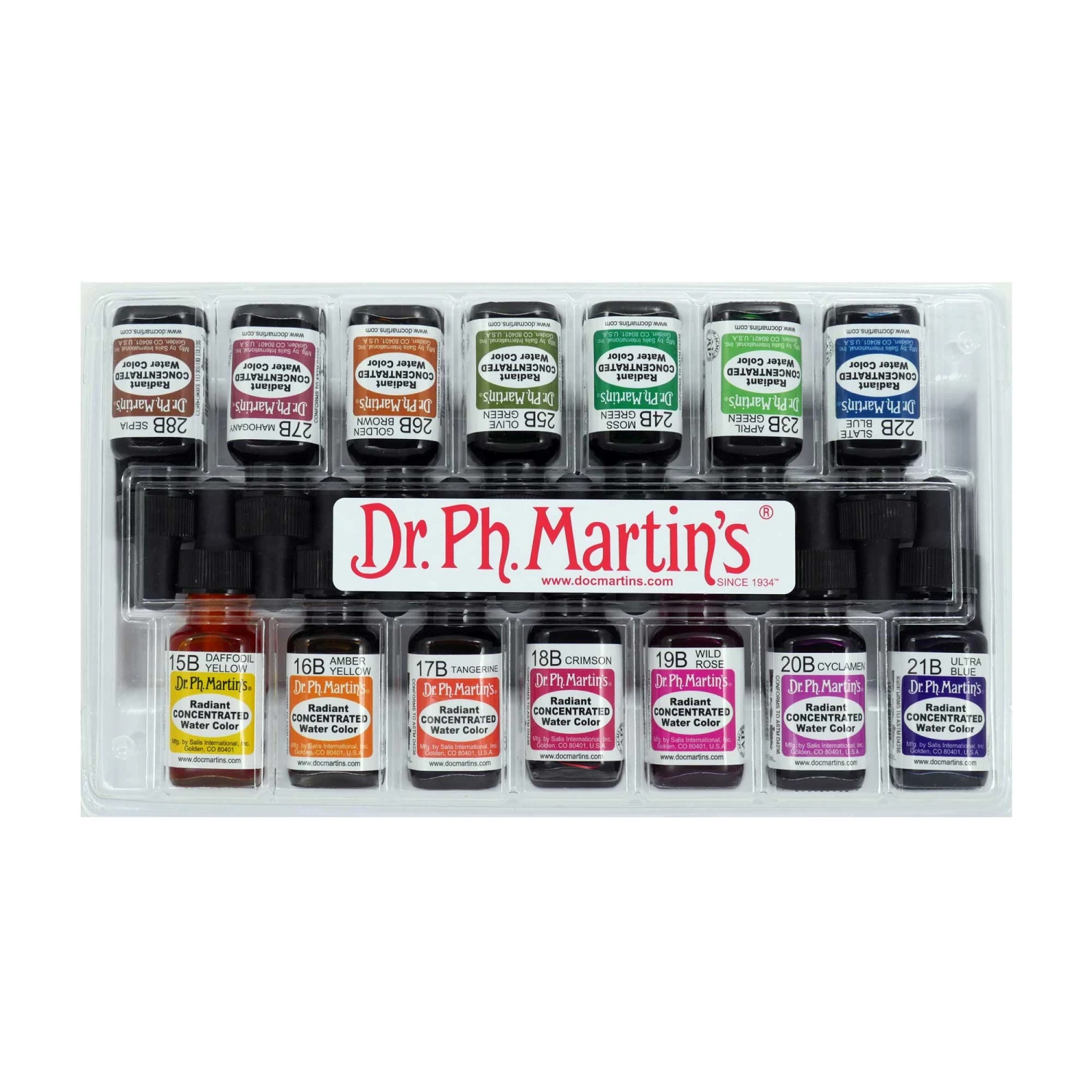 Dr. Ph. Martin's Radiant Concentrated Watercolour Ink - Set B 1 Dr. Ph. Martin's Radiant Concentrated Watercolour Ink - Set B