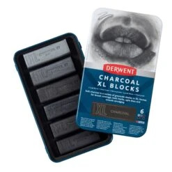 Derwent Charcoal XL Blocks Tin Of 6