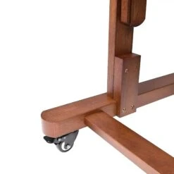 MEEDEN Extra Large Heavy Duty H Frame Artists Easel - Walnut Finish -Painting Supplies Extra Large Heavy Duty Artist Easel Stand Walnut wheel
