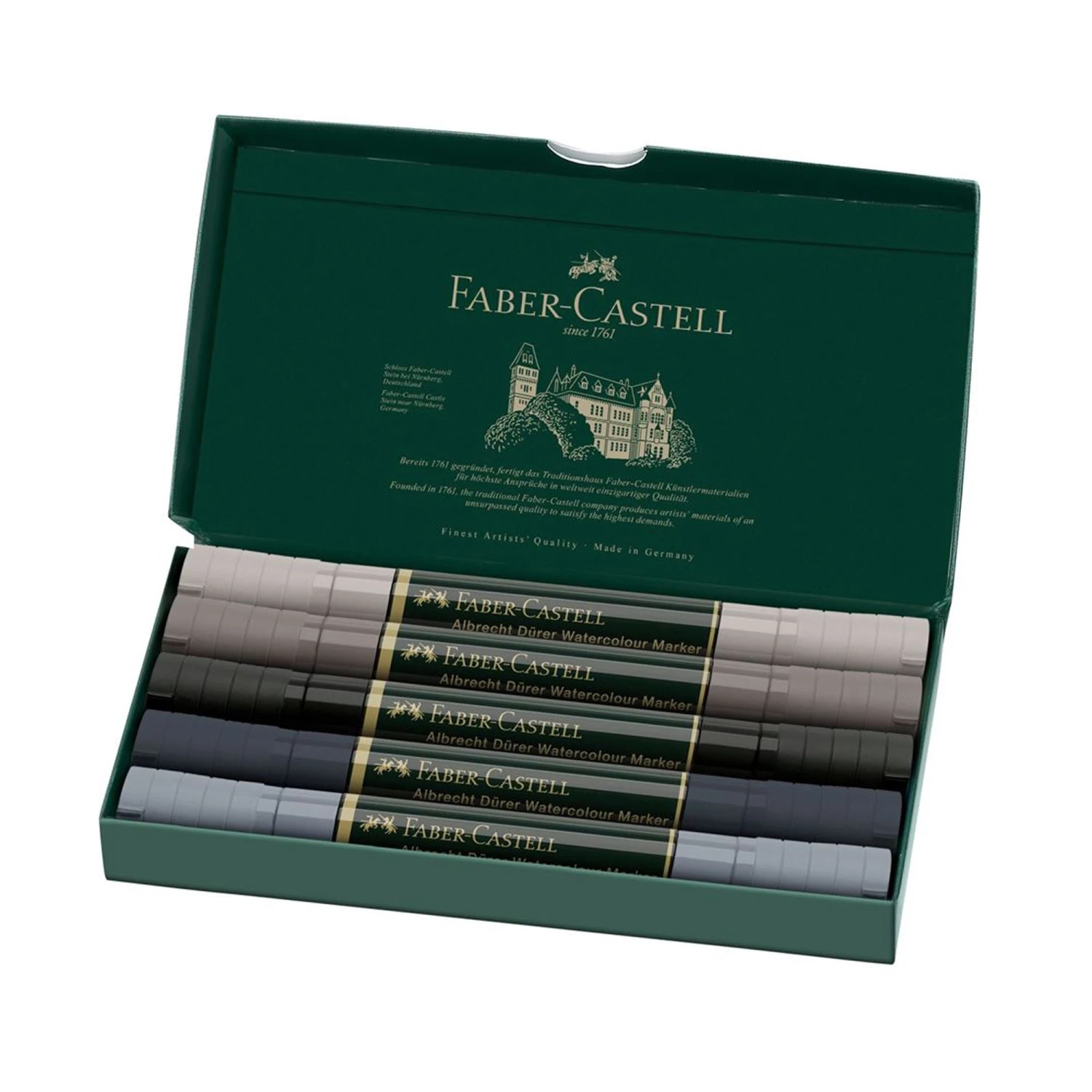 Faber-Castell Albrecht Dürer Watercolour Markers - Grey Tones - Set Of 5 - FREE Faber-Castell Watercolour Pad A4 RRP £14.89 3 Faber-Castell Albrecht Dürer Watercolour Markers - Grey Tones - Set Of 5 - FREE Faber-Castell Watercolour Pad A4 RRP £14.89 - Image 3
