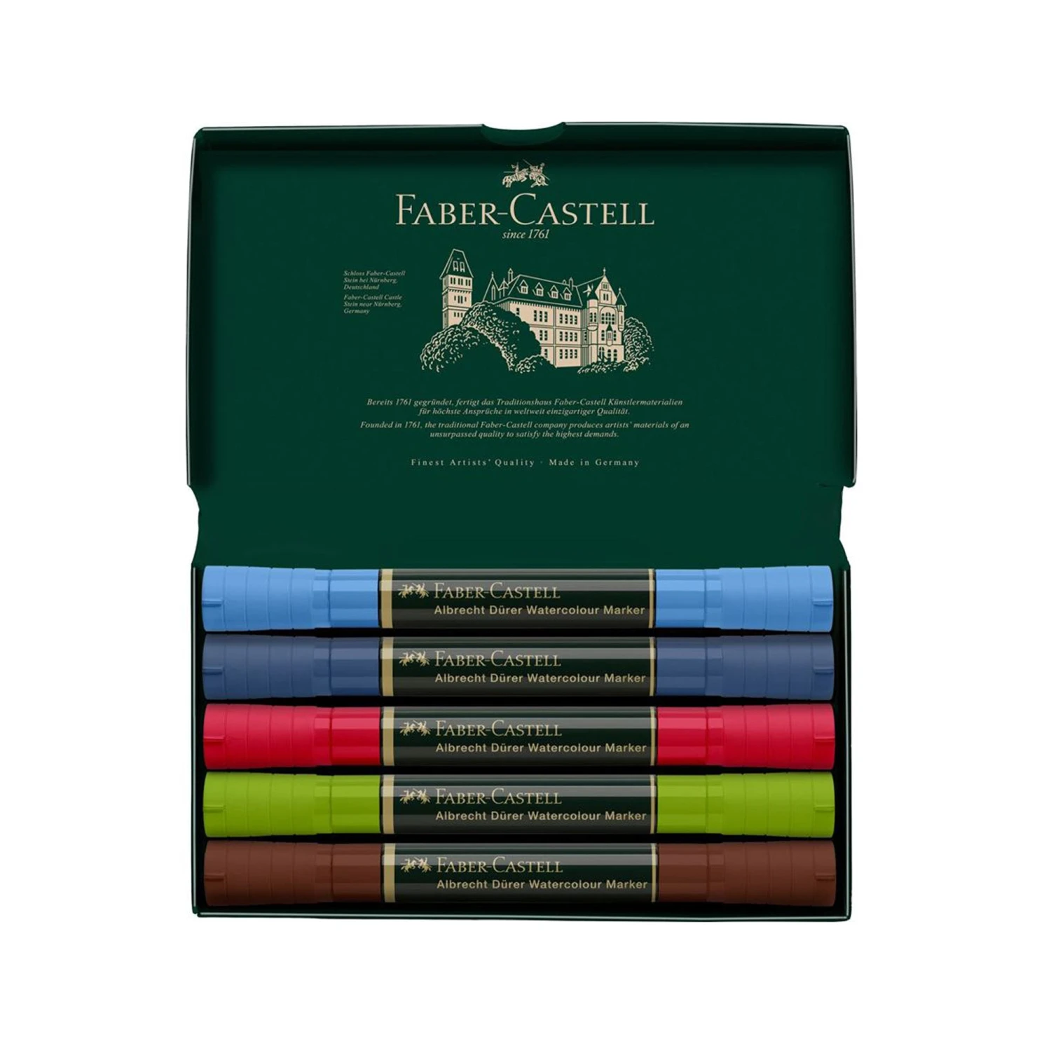 Faber-Castell Albrecht Dürer Watercolour Markers - Urban Sketch - Set Of 5 2 Faber-Castell Albrecht Dürer Watercolour Markers - Urban Sketch - Set Of 5 - Image 2