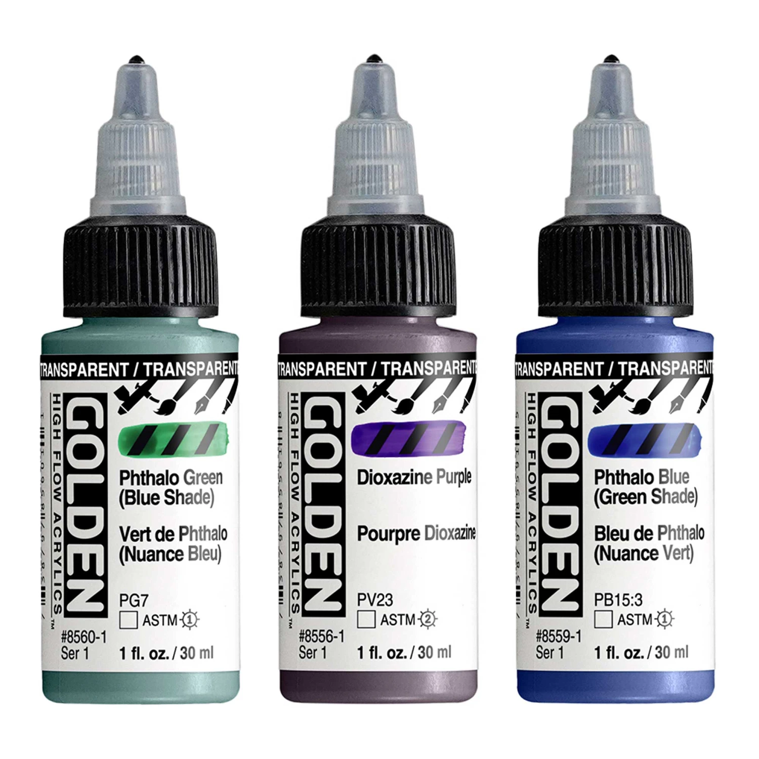 Golden High Flow Acrylics - Transparent Colours 30ml 1 Golden High Flow Acrylics - Transparent Colours 30ml
