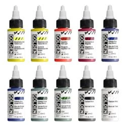 Golden High Flow Artist Acrylics Mixing Set Of 10 X 30ml 6 Golden High Flow Artist Acrylics Mixing Set Of 10 X 30ml -Painting Supplies Golden colour mixing set colours