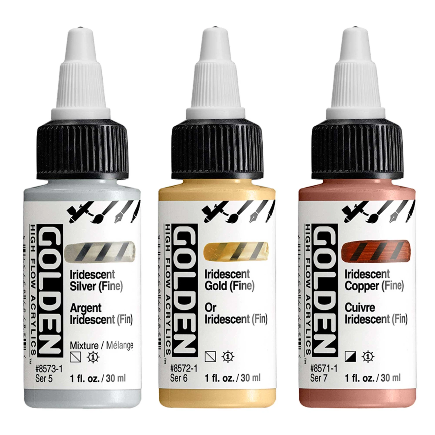 Golden High Flow Acrylics - Effect Colours 30ml 2 Golden High Flow Acrylics - Effect Colours 30ml - Image 2