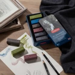 Derwent XL GRAPHITE Blocks Tin Of 6 7 Derwent XL GRAPHITE Blocks Tin Of 6 -Painting Supplies Graphite XL Blocks Lifestyle