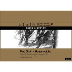 Daler-Rowney Fine Grain Heavyweight Cartridge Pad 6 Daler-Rowney Fine Grain Heavyweight Cartridge Pad -Painting Supplies Heavyweight 3