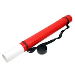 Isomars Telescopic Drawing Poster Artwork Storage Tube (62cm X 8cm) -Painting Supplies ISOMARS TELESCOPIC TUBE RED
