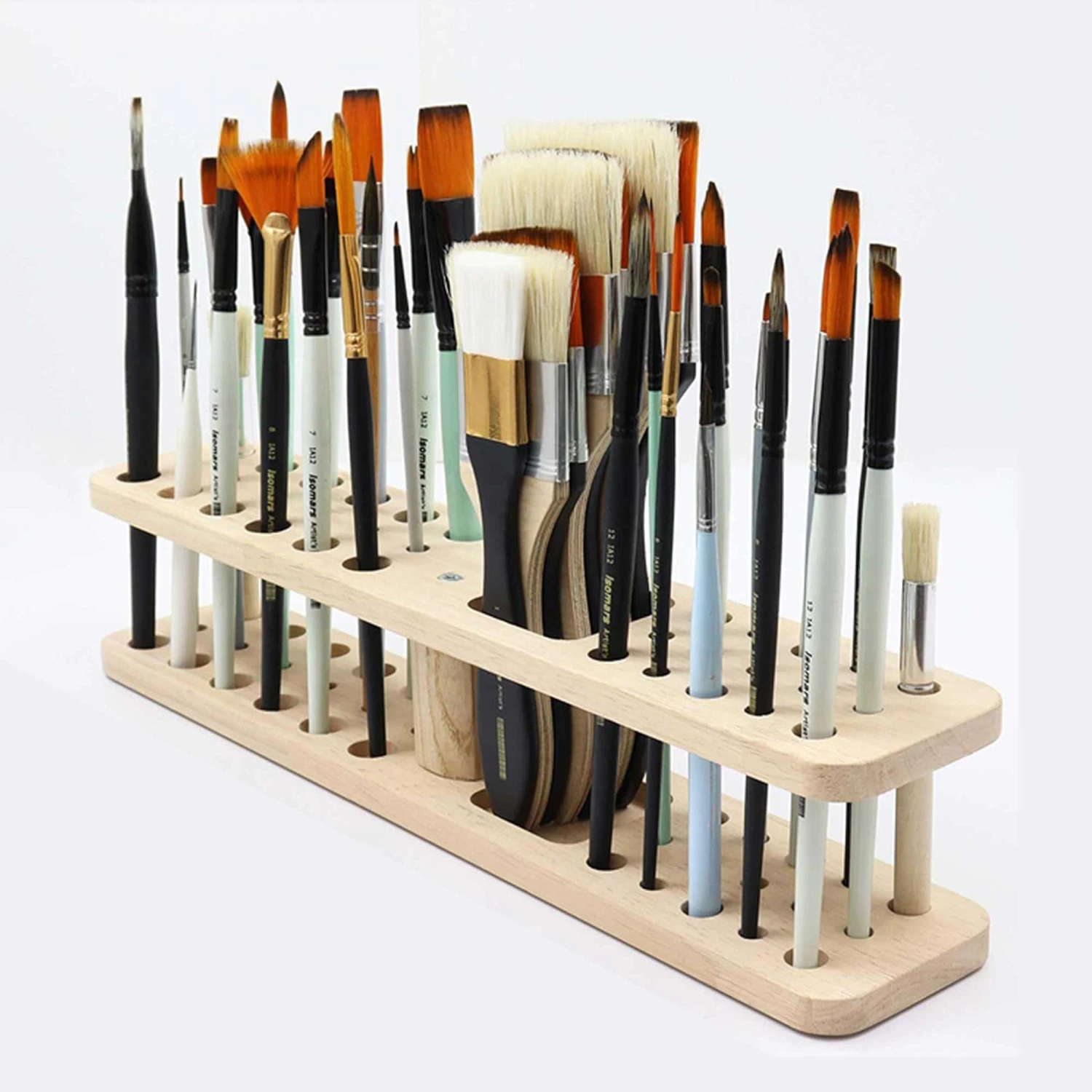 Isomars Wooden Brush Stand/Holder 2 Isomars Wooden Brush Stand/Holder - Image 2