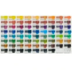 Derwent Inktense Pencils Wooden Box Of 72 -Painting Supplies Inktense Pencil 72 Colour Swatches 300dpi