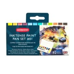 Derwent Inktense 12 Paint Pan Travel Set #1