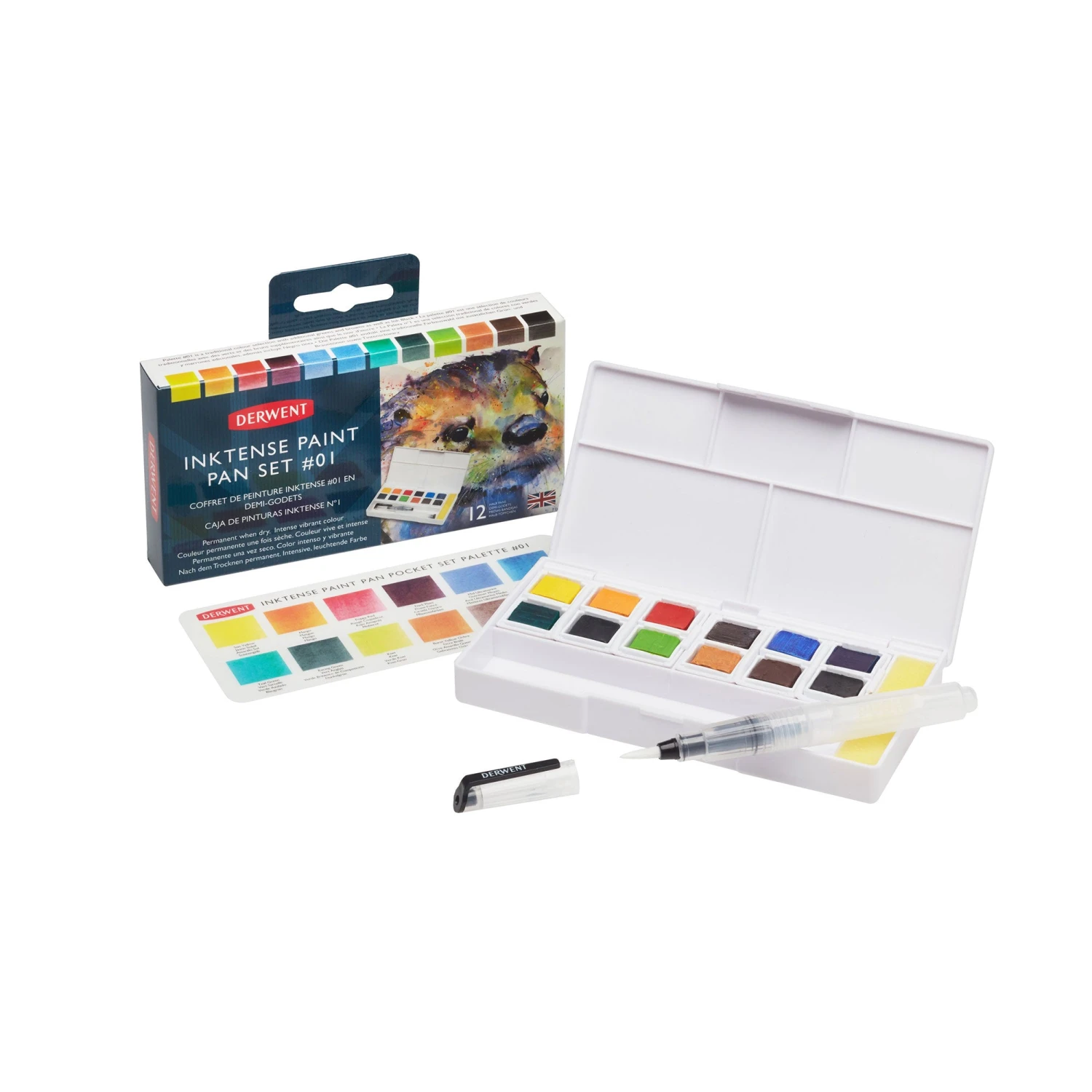 Derwent Inktense 12 Paint Pan Travel Set #1 4 Derwent Inktense 12 Paint Pan Travel Set #1 - Image 4