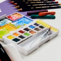Derwent Inktense 12 Paint Pan Travel Set #1 14 Derwent Inktense 12 Paint Pan Travel Set #1 -Painting Supplies Inktense Paint Set 1 6
