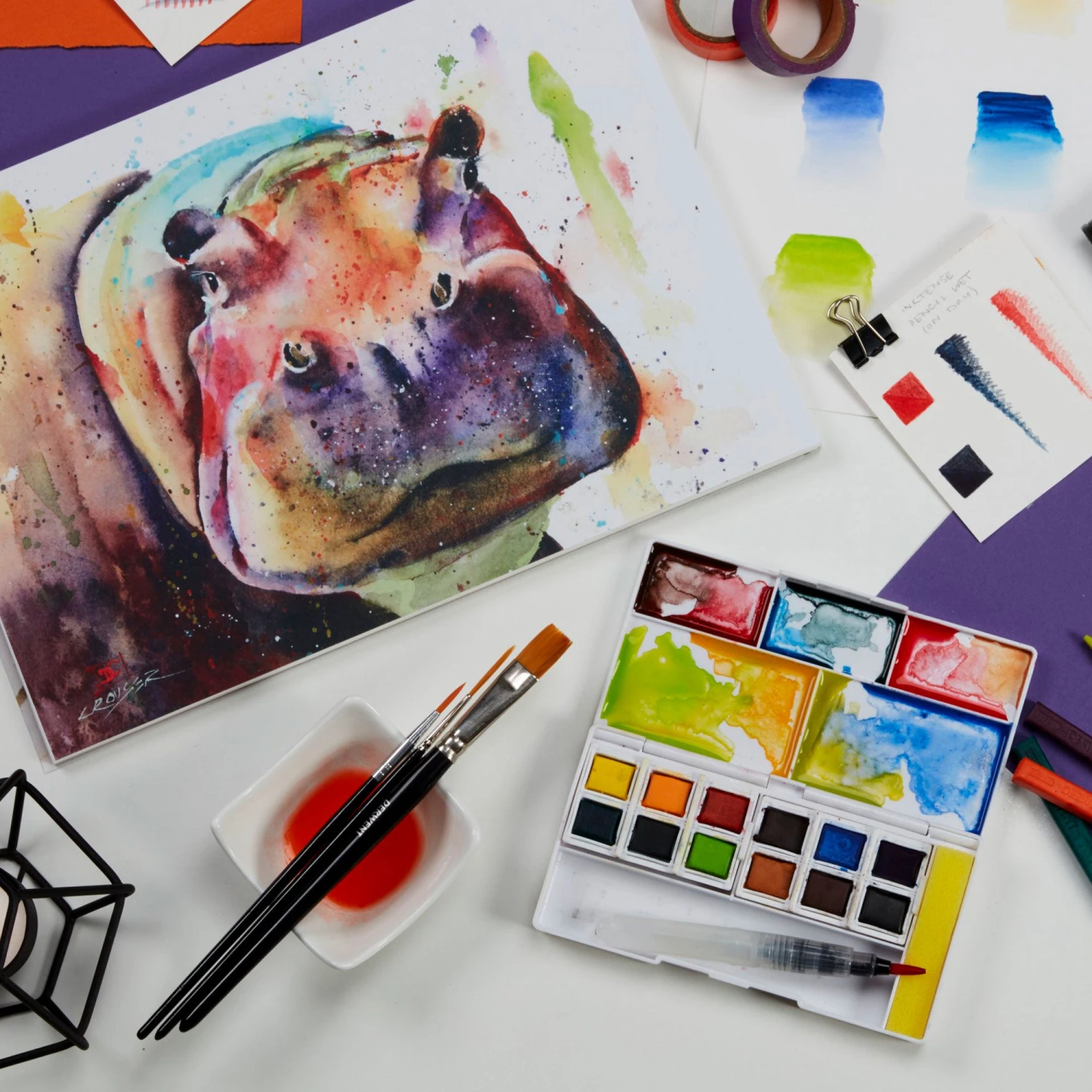 Derwent Inktense 12 Paint Pan Travel Set #1 8 Derwent Inktense 12 Paint Pan Travel Set #1 - Image 8