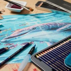 Derwent Inktense Watercolour Ink Pencils - Tin Of 72 Assorted Pencils -Painting Supplies Inktense Pencils Sample a7ca7f88 cc4d 478d adb6 5b042872947f