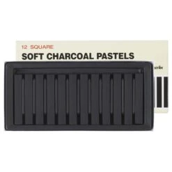 Inscribe Soft Charcoal Pastels - Set Of 12 Square Pastels