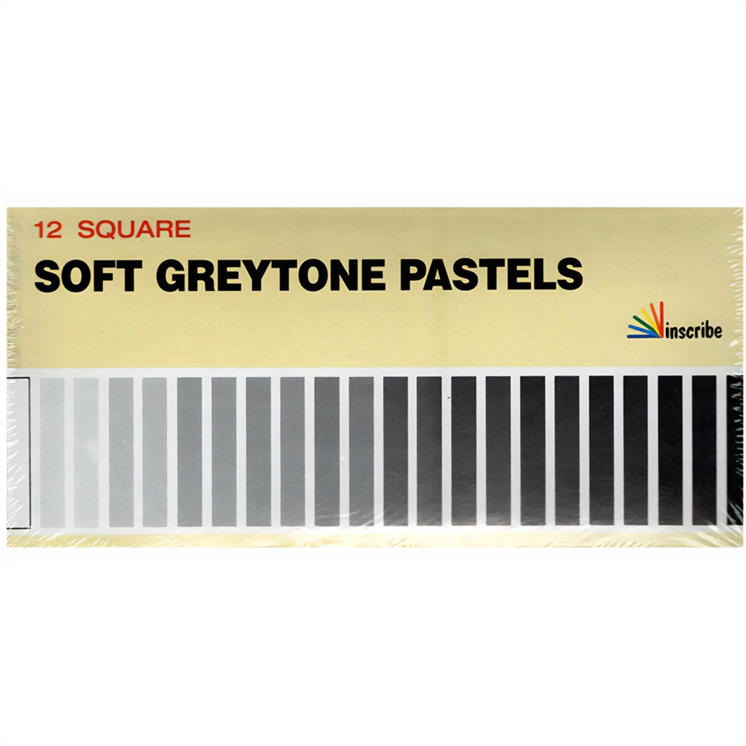 Inscribe Soft Greytone Pastels - Set Of 12 Square Pastels 1 Inscribe Soft Greytone Pastels - Set Of 12 Square Pastels