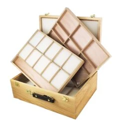 Langsett Wooden Pastel Box 7 Langsett Wooden Pastel Box -Painting Supplies Langset Wooden Pastel Box 3
