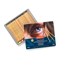 Derwent Lightfast Pencils - Metal Tins -Painting Supplies Lightfast 24 Set